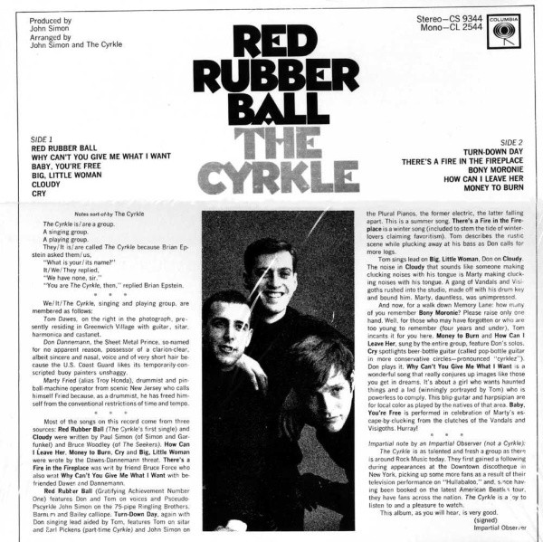 The Cyrkle - Red Rubber Ball (LP, Album, RE)