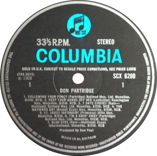 Don Partridge - Don Partridge (LP, Album)