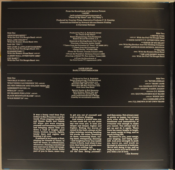 Janis Joplin - Janis (2xLP, Comp, Ltd, Num, RE, Mag)