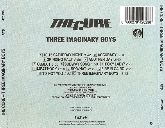 The Cure - Three Imaginary Boys (CD, Album, RE)