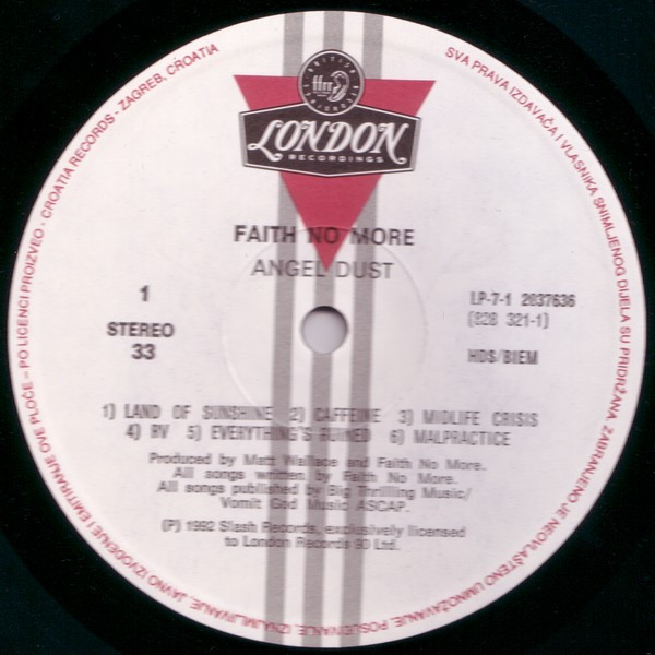 Faith No More - Angel Dust (LP, Album)