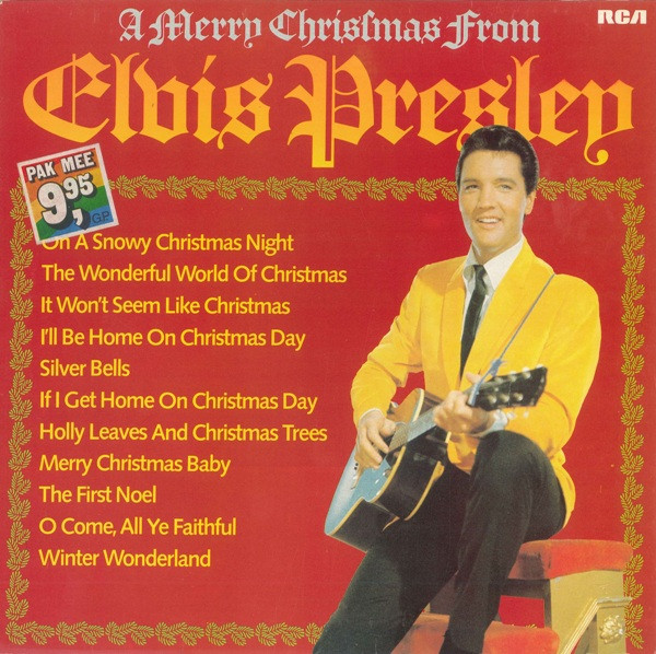 Elvis Presley - A Merry Christmas From Elvis Presley (LP, Album, RE)