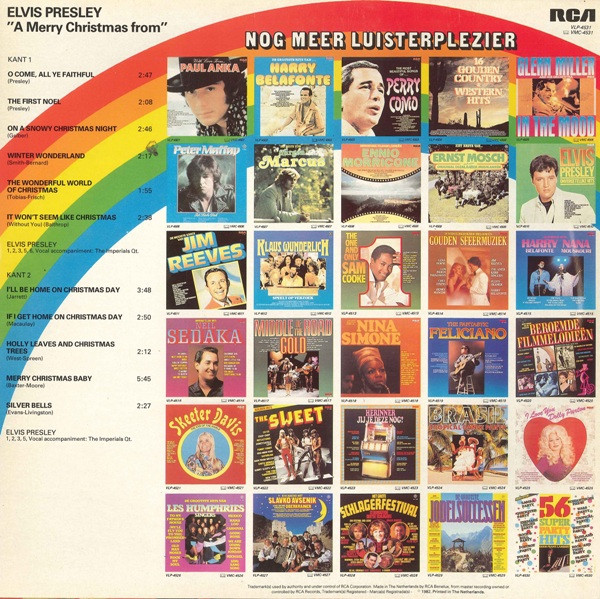 Elvis Presley - A Merry Christmas From Elvis Presley (LP, Album, RE)