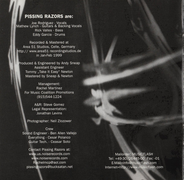 Pissing Razors - Cast Down The Plague (CD, Album)