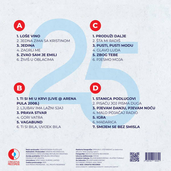 Zdravko Čolić - 25 Greatest Hits - Zdravko Čolić (2xLP, Comp, Gat)