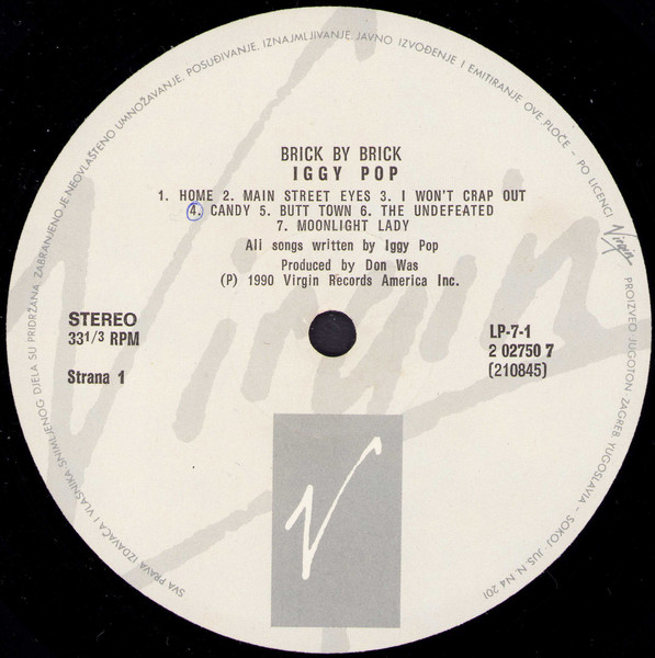 Iggy Pop - Brick By Brick (LP, Album)