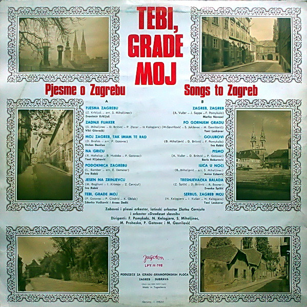 Various - Tebi, Grade Moj - Pjesme O Zagrebu (LP, Comp)