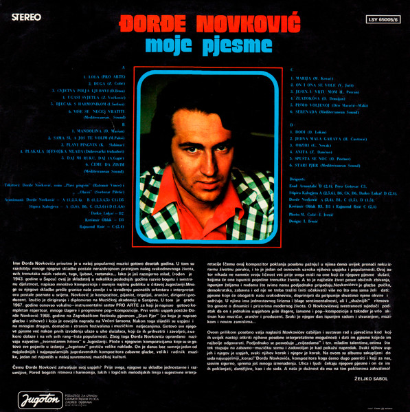 ÄorÄ‘e NovkoviÄ‡ - Moje Pjesme (2xLP, Comp)