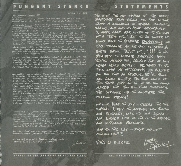 Pungent Stench - Praise The Names Of The Musical Assassins (CD, Comp, Ltd, Bla)