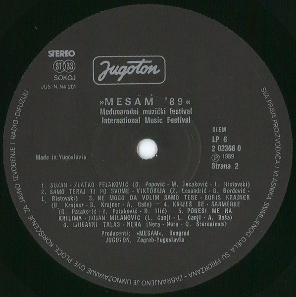Various - Mesam 89 - PloÄa 1 (LP, Comp)
