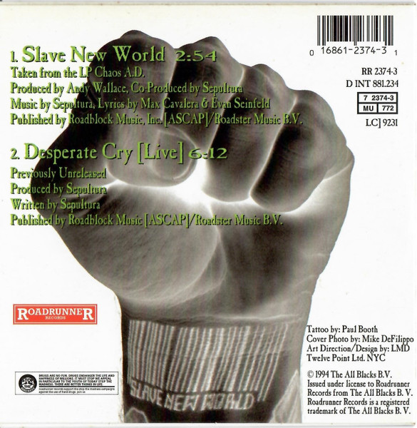 Sepultura - Slave New World (CD, Single, Car)