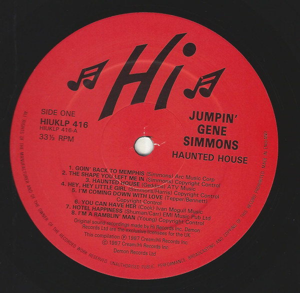 Jumpin' Gene Simmons* - Goin' Back To Memphis (LP, Comp)