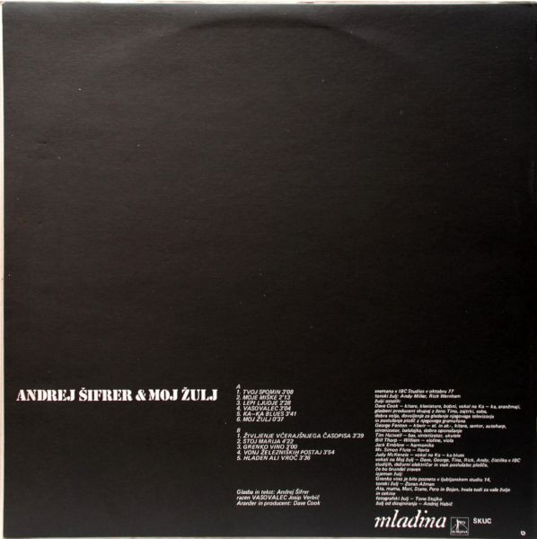 Andrej Šifrer - Moj Žulj (LP, Album)