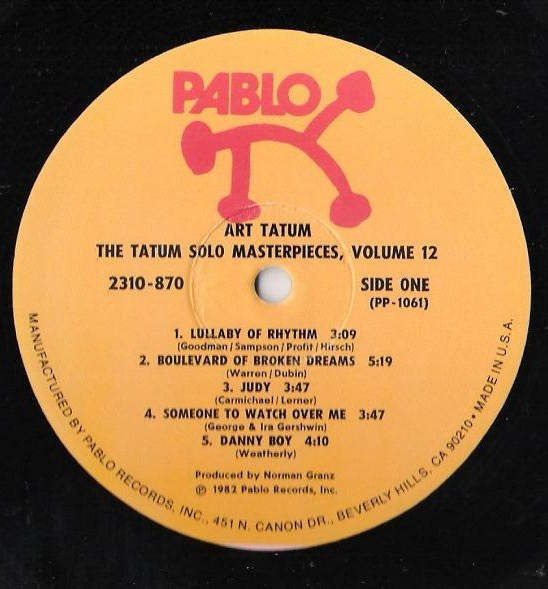 Art Tatum - The Tatum Solo Masterpieces, Vol. 12 (LP, Album, Comp, RP)