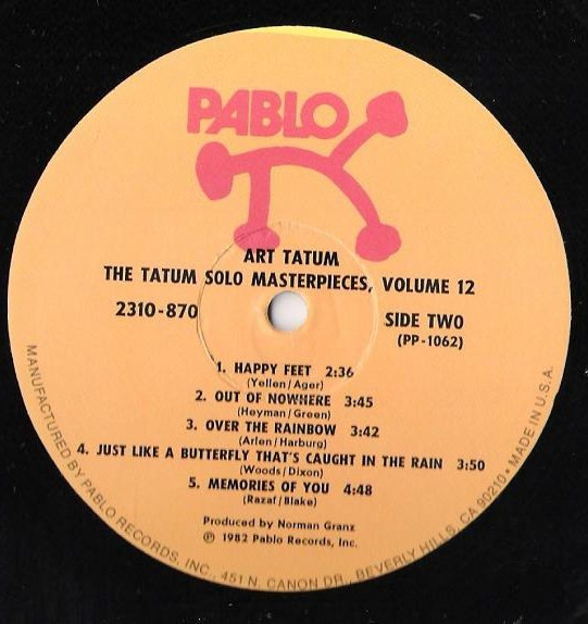 Art Tatum - The Tatum Solo Masterpieces, Vol. 12 (LP, Album, Comp, RP)