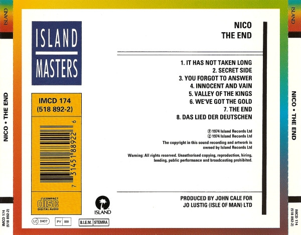 Nico (3) - The End... (CD, Album, RE)