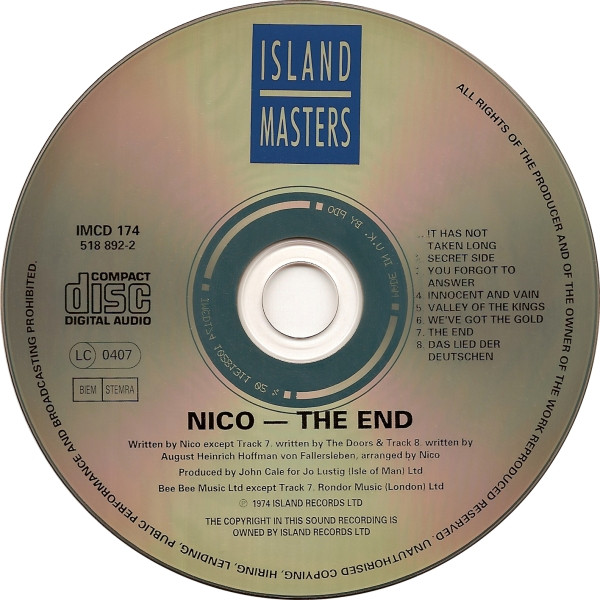 Nico (3) - The End... (CD, Album, RE)