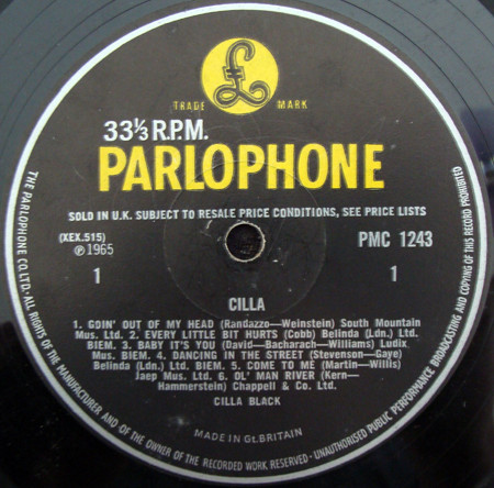 Cilla Black - Cilla (LP, Album, Mono)