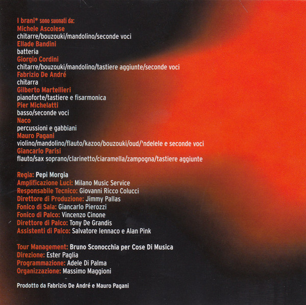 Fabrizio De André - In Concerto Volume II (CD, Album)