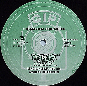 The Amboina Serenaders* o.l.v. Ming Luhulima - The Amboina Serenaders (2xLP, Comp)