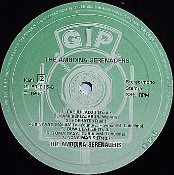 The Amboina Serenaders* o.l.v. Ming Luhulima - The Amboina Serenaders (2xLP, Comp)