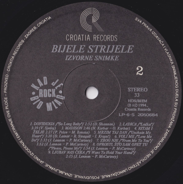 Bijele Strijele - Izvorne Snimke (LP, Comp)