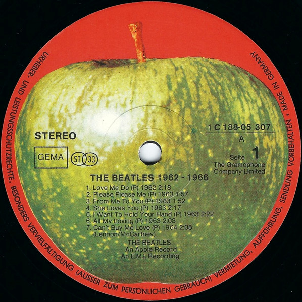 The Beatles - 1962-1966 (2xLP, Album, Comp)