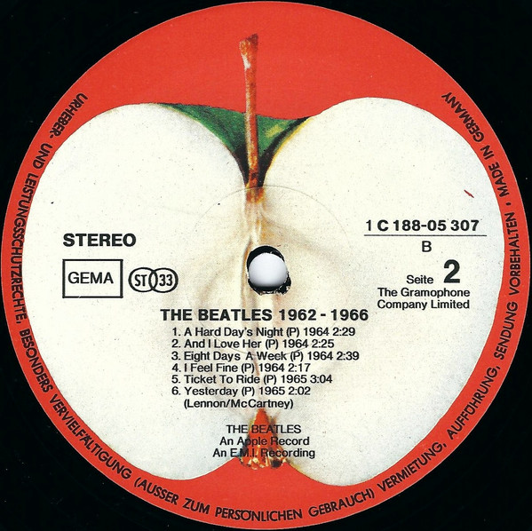 The Beatles - 1962-1966 (2xLP, Album, Comp)