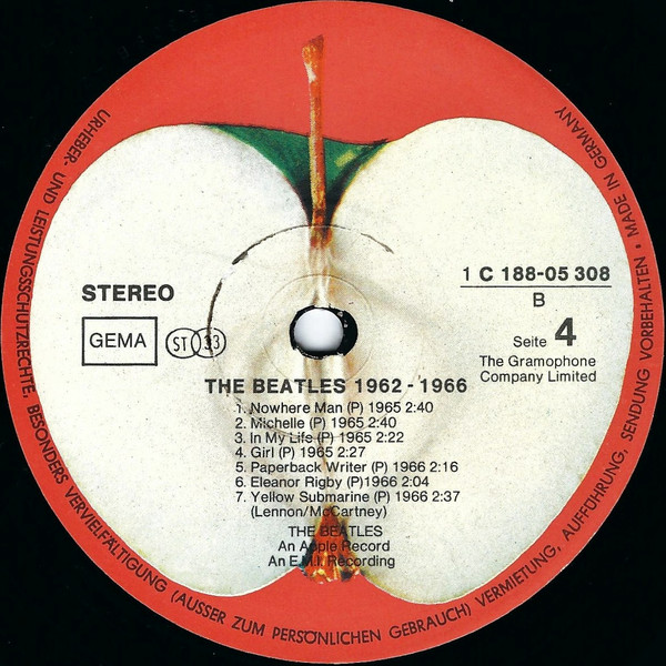 The Beatles - 1962-1966 (2xLP, Album, Comp)