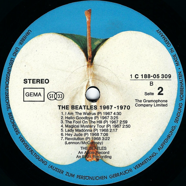 The Beatles - 1967-1970 (2xLP, Comp)