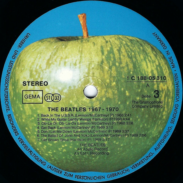 The Beatles - 1967-1970 (2xLP, Comp)