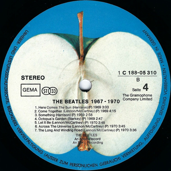 The Beatles - 1967-1970 (2xLP, Comp)