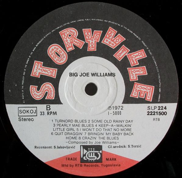Big Joe Williams - Big Joe Williams (LP, Album, RE)