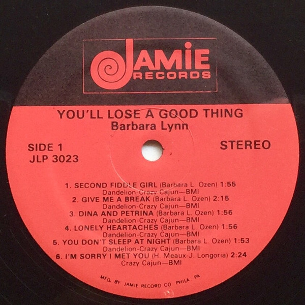 Barbara Lynn - You'll Lose A Good Thing (LP, Album, RE)