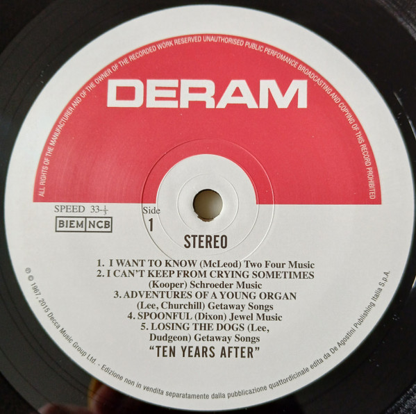 Ten Years After - Ten Years After (LP, Album, RE, 180)