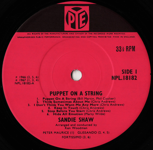 Sandie Shaw - Puppet On A String (LP, Album, Mono)