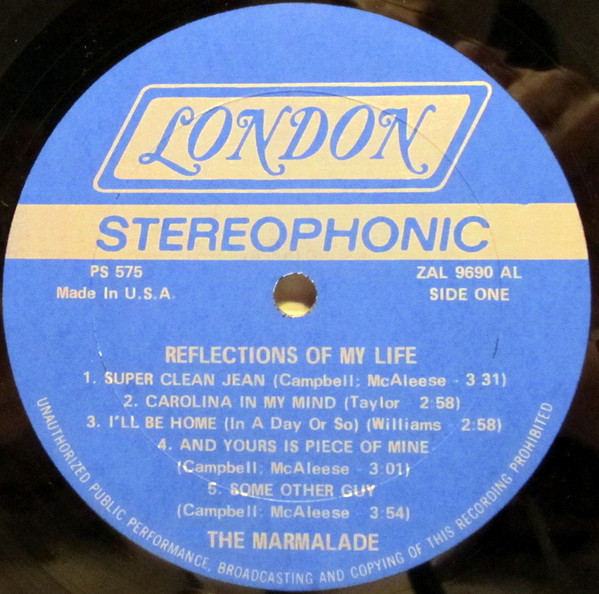 Marmalade* - Reflections Of My Life (LP, Album, AL )