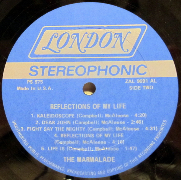 Marmalade* - Reflections Of My Life (LP, Album, AL )