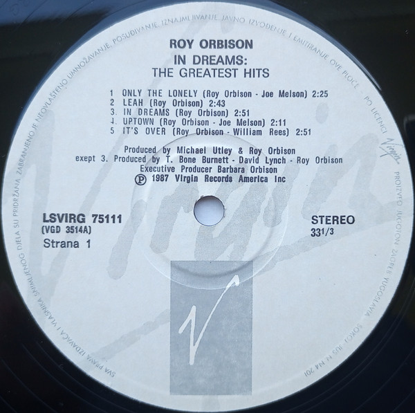 Roy Orbison - In Dreams: The Greatest Hits (2xLP, Album)