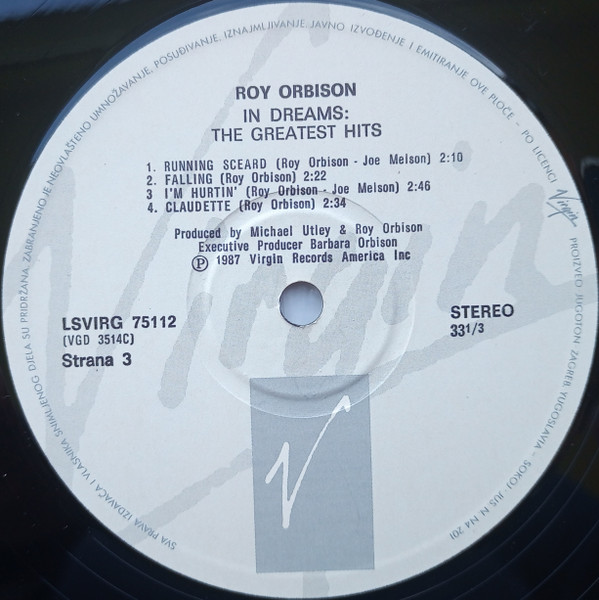 Roy Orbison - In Dreams: The Greatest Hits (2xLP, Album)