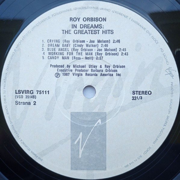 Roy Orbison - In Dreams: The Greatest Hits (2xLP, Album)