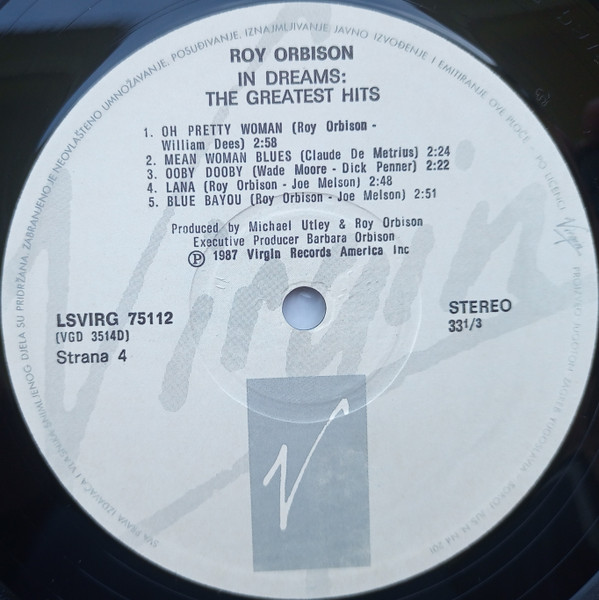 Roy Orbison - In Dreams: The Greatest Hits (2xLP, Album)