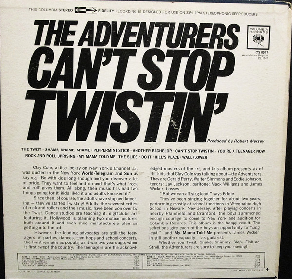 The Adventurers - Can't Stop Twistin' (LP, Album)