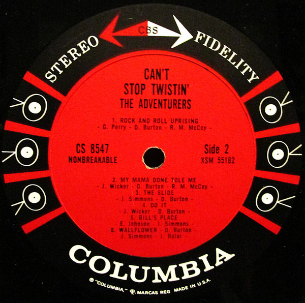 The Adventurers - Can't Stop Twistin' (LP, Album)