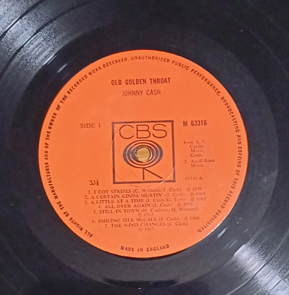Johnny Cash - Old Golden Throat (LP, Comp, Mono)