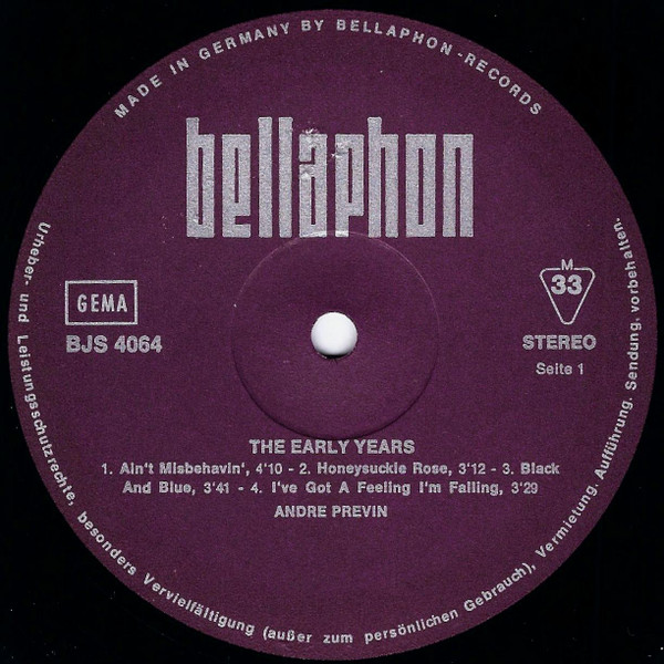 André Previn - The Early Years (LP)
