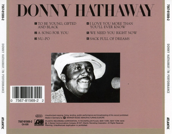 Donny Hathaway - In Performance (CD, Album, RE)