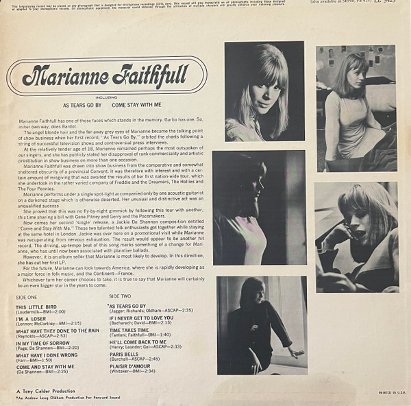Marianne Faithfull - Marianne Faithfull (LP, Mono)
