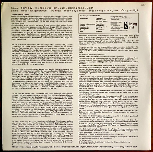 John Bassman Group - Filthy Sky (LP, Album, Ltd, RE, RM)