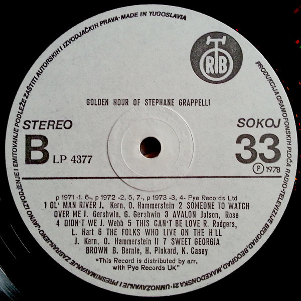 Stephane Grappelli* - Golden Hour Of Stephane Grappelli (LP)